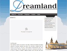 Tablet Screenshot of dreamlandchildcarecenters.com